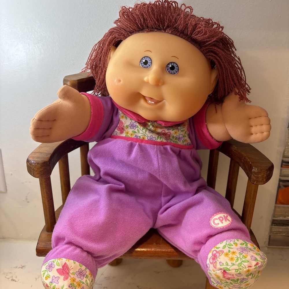 Vintage Cabbage Patch Kid W/Red Hair Blue Eyes